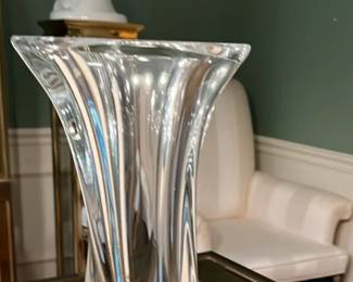 Large French Sevres crystal vase - heavy