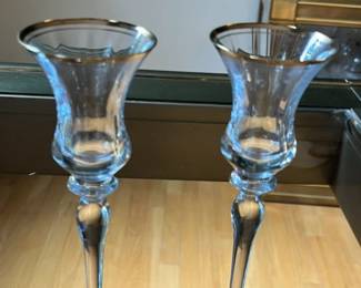 set of 2 Mikasa Jamestown Gold candlesticks
