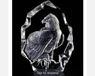 crystal eagle sculpture by artist Mats Jonasson
