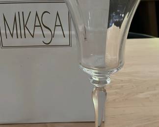 set of 12 Mikasa Jamestown Gold wine glasses - 8 are new in the box, the other 4 are like new, but out of the box and had been displayed in a china cabinet.   Current retail price is $40 per glass.