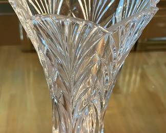 10 1/2" tall vintage crystal vase