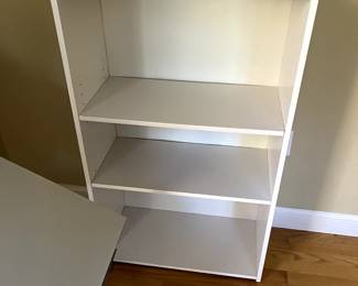 small white bookshelf