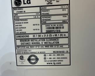 #8 - $240 - Single door fridge - stainless front. 