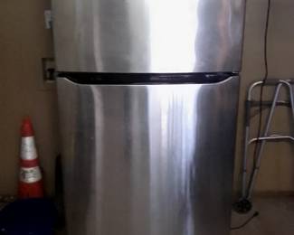 #8 - $240 - Single door fridge - stainless front. 