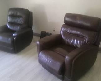 #14 - $350 - Electric recliner Brown & #15 - $300 Electric recliner Brown (discoloration back head)