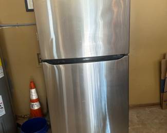#8 - $240 - Single door fridge - stainless front. 