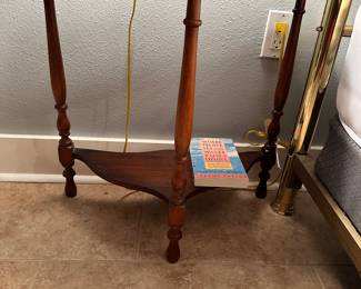 #29 - $50.00  -  Walnut half side table 24H x 23W x 12