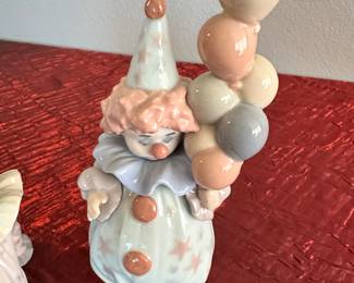 #92 - $60.00  -  Lladro clown set of three 