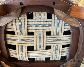 #64 - $90.00  -  Wood and leather side chair 36H x 24W x 22D made by Clemco desk company Chicago