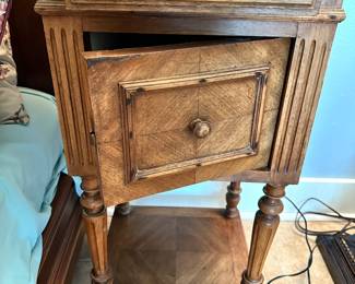 #65 - $140.00  -  Belgian Tall night stand 33H x 15 square