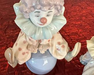 #92 - $60.00  -  Lladro clown set of three 