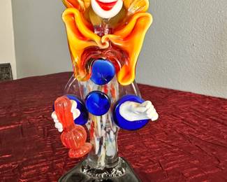 #95 - $40.00  -  Murano glass clown 10in