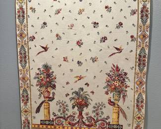 #56 - $60.00  -  cream tapestry 35 1/2 x 26