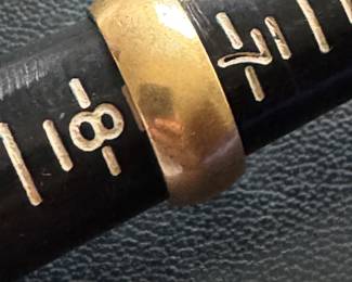 #109 - $285.00 - Wedding band ladies 7.24 gr marked 14kt gold 