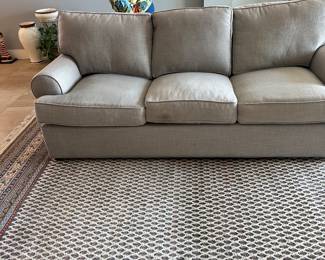 #19 - $250.00  -  Havertys light grey sofa bed 37H x 92W x 40D