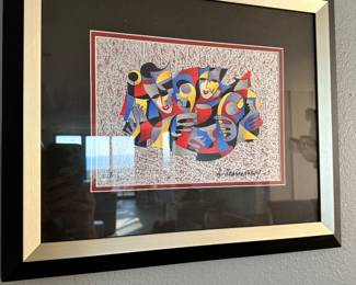 #4 - $ 110.00 - Picture Mardi Gras mask & hands  signed by Anatole Krasnyansky 222/495 19 x 16