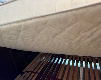 #63 - $700.00  - Belgian carved full size bed, head board 64H x 58W x 5D, foot board 41 1/2H x 58W x 5D (mattress included optional)