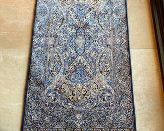 #45 - $500.00  -  Silk Blue runner 48 x 22 1/2