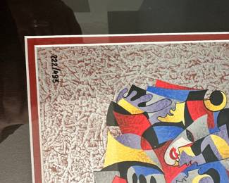 #4 - $ 110.00 - Picture Mardi Gras mask & hands  signed by Anatole Krasnyansky 222/495 19 x 16