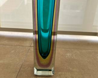 #78 - $  -  Square murano vase 12 x 4 square