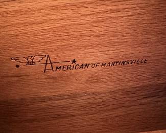 #28 - $200.00 -  American of Martinsville dresser 6 drawers 33H x 72L x 19D