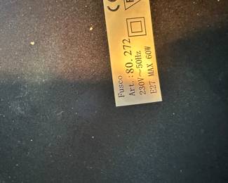 #85 - $60.00  -  Stained glass lamp blue with pink flowers 26H x 11