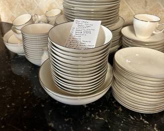 #80 - $150.00  -  Noritake Ivory China Japan 7541 Lorelel 103 pieces