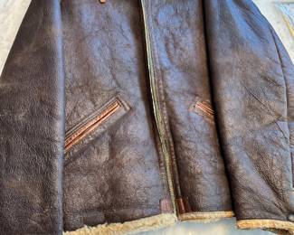 #53 - $150.00  -  WWII Aviators leather flight jacket