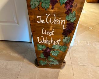 #52 - $125.00  -  German wooden grapes carrier for the Harvest - 31 x 14 1/2 x 16