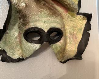 #22 - $50.00  -  Signed clay mask 11 x 13 signed by Trudy Woodring 2001