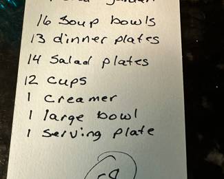 #82 - $220.00  -  Thomson China Floral Garden 58 Pieces