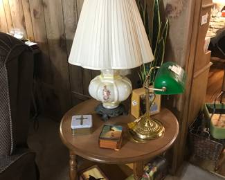 Side table and lamp