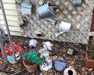 Lots of garden water cans