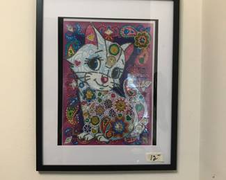 Beaded art “cat”