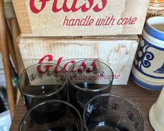 Gulf oil promotional glasses