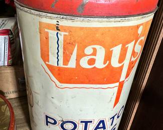 Lay's potato chips tin can
