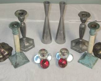 Assorted candlestick collection 