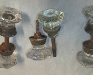 Vintage glass doorknobs 
