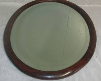 Oval bevel antique mirror 