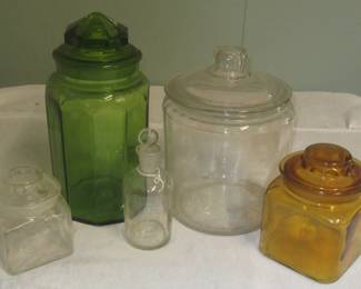 Vintage glass canisters 