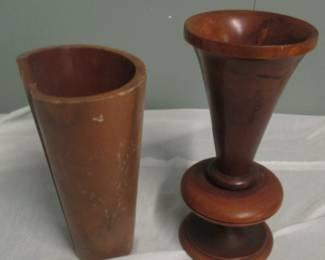 Wooden vases