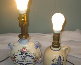 Vintage Ceramic pottery lights  