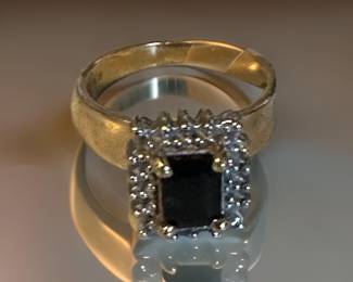 14k sapphire and diamonds 