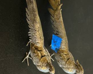 Vintage Brass Pheasants