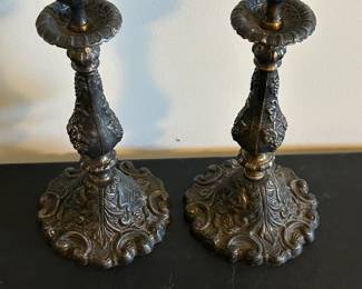 Vintage Italian Brass Candlestick Holders