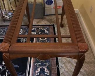 VIntage Wood Dining Table w/ Glass Top (not pictured)