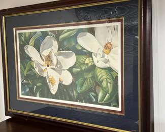 Incredible framed artwork thorughout the home. Original paintings, print and lithograph artwork. 