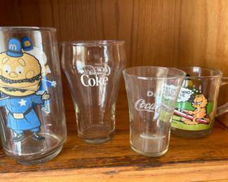 Assorted Vintage Advertising Glasses and Mugs