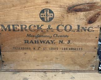 VIntage Merck & Co Wood Box