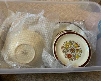 Vintage Colonial Empress Stone Ware Japan 8810 Orange/Yellow Flower pattern